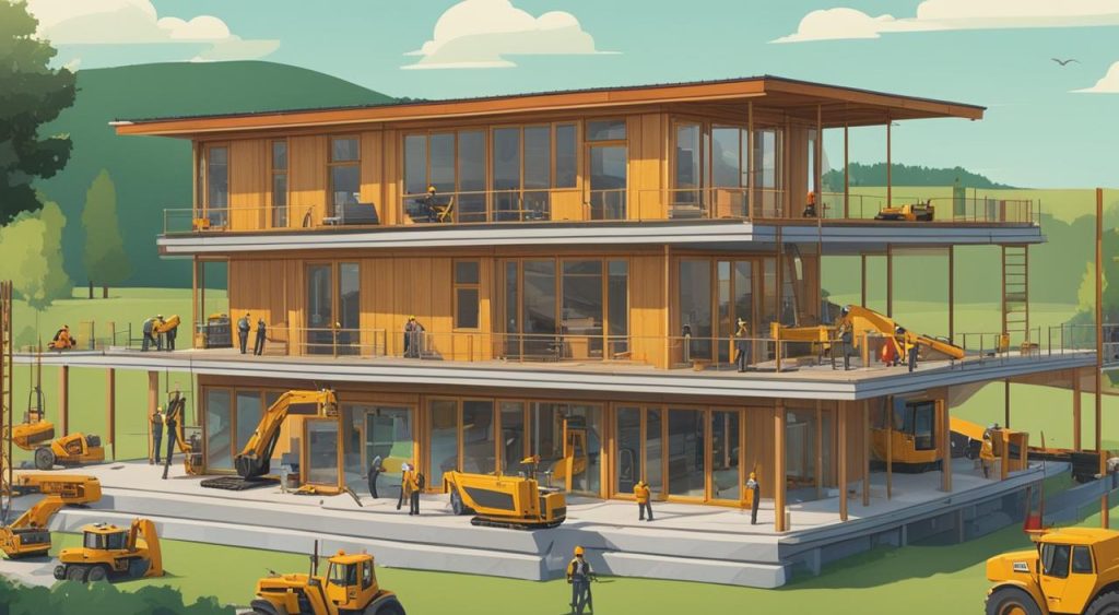 Construction process of a prefab passive home