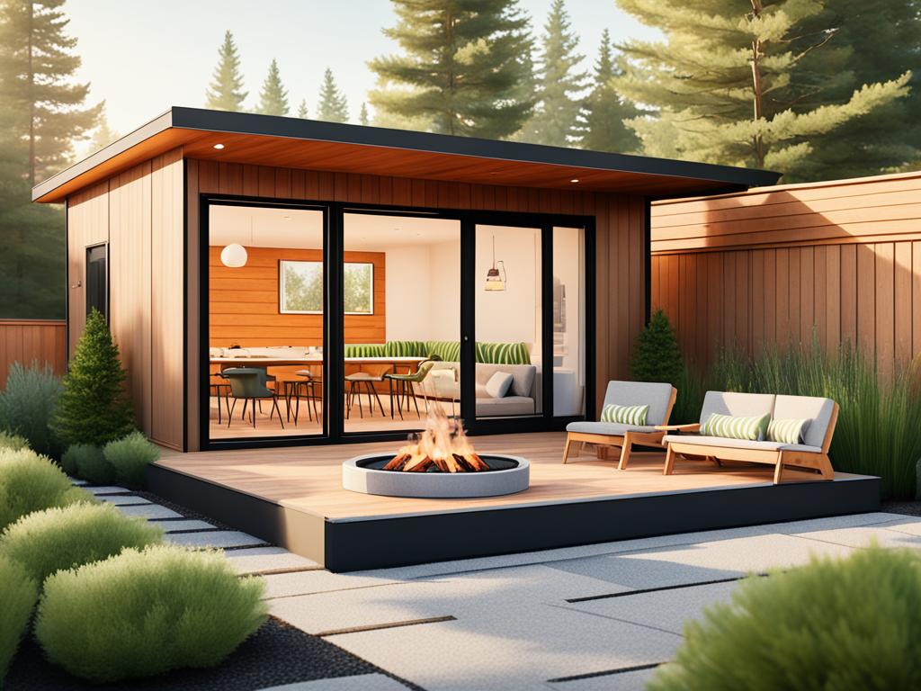 Medium House outdoor living space