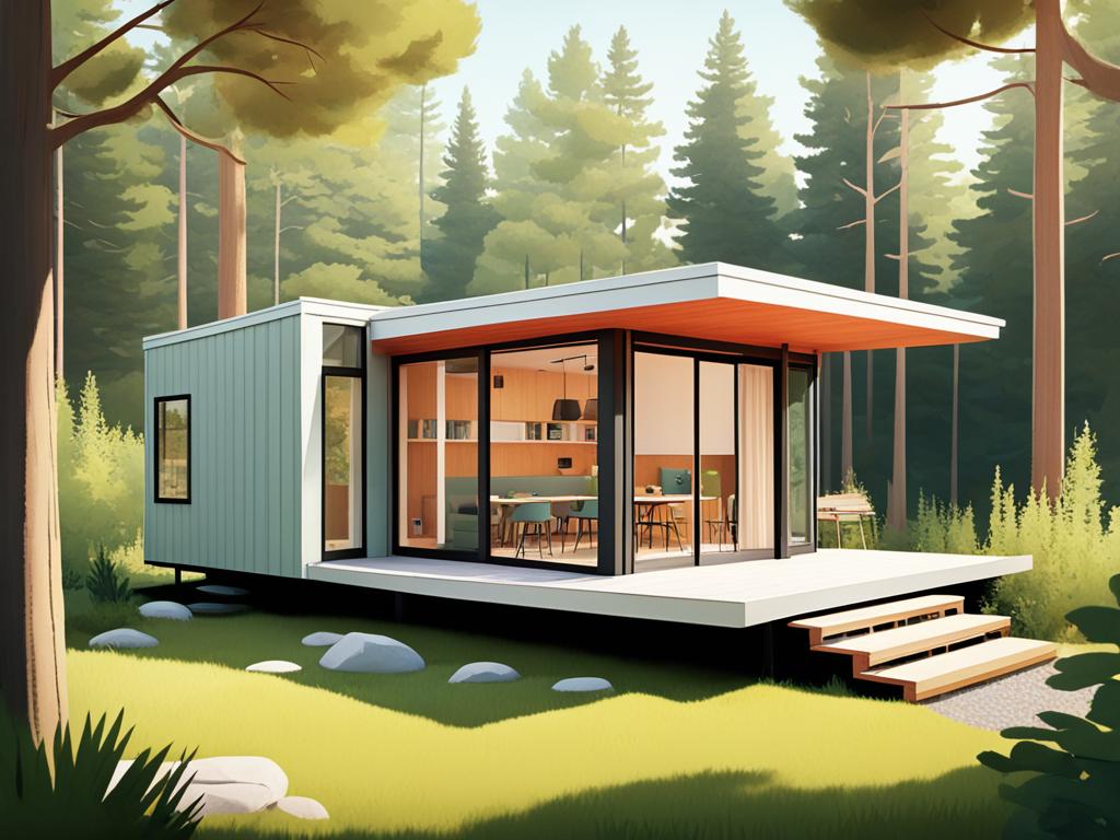 Compact studio modular home
